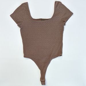 NWOT Short Sleeve Square Neck Body Suit